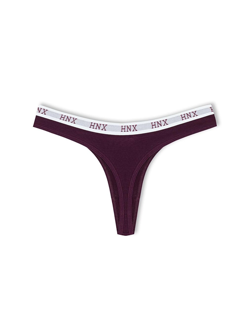 Bordo Pamuklu Beli Lastikli Basic Kadın Tanga Külot 3'lü-5