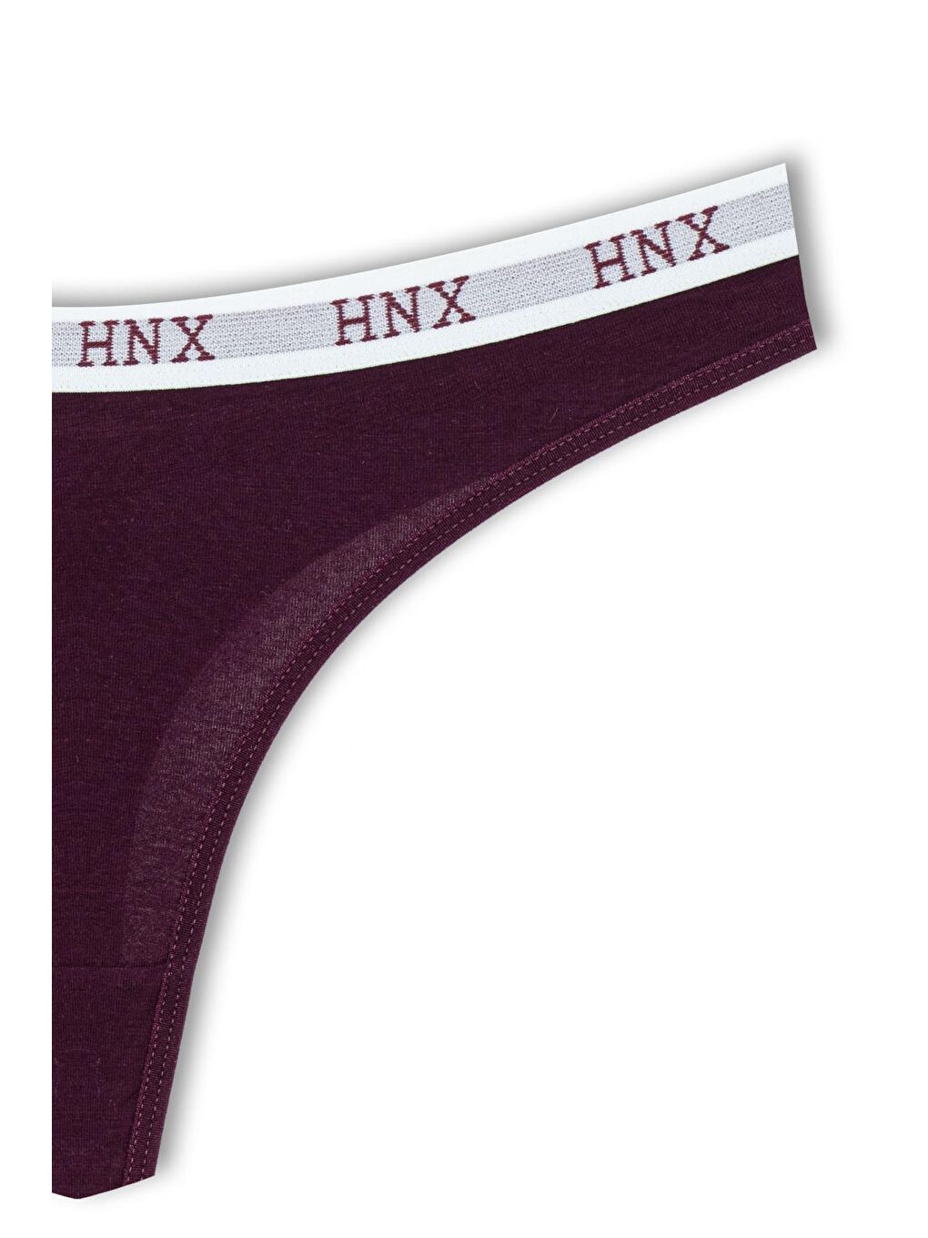 Bordo Pamuklu Beli Lastikli Basic Kadın Tanga Külot 3'lü-8