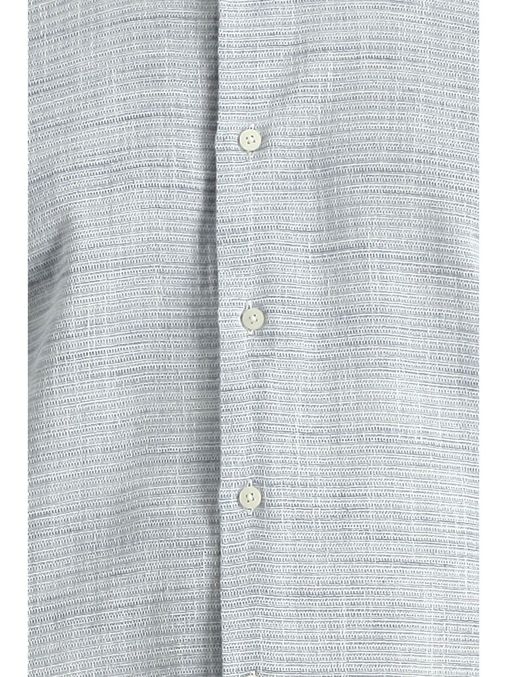 Lacivert Uzun Kol Slim Fit Dar Kesim Keten Görünümlü Pamuk Spor Düğmeli Yaka Gömlek-4