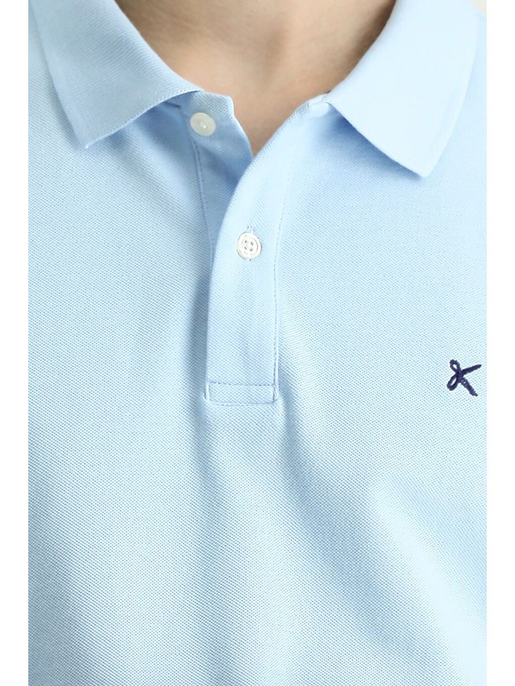 Mavi Slim Fit Dar Kesim Nakışlı Pamuk Polo Yaka Tişört-4