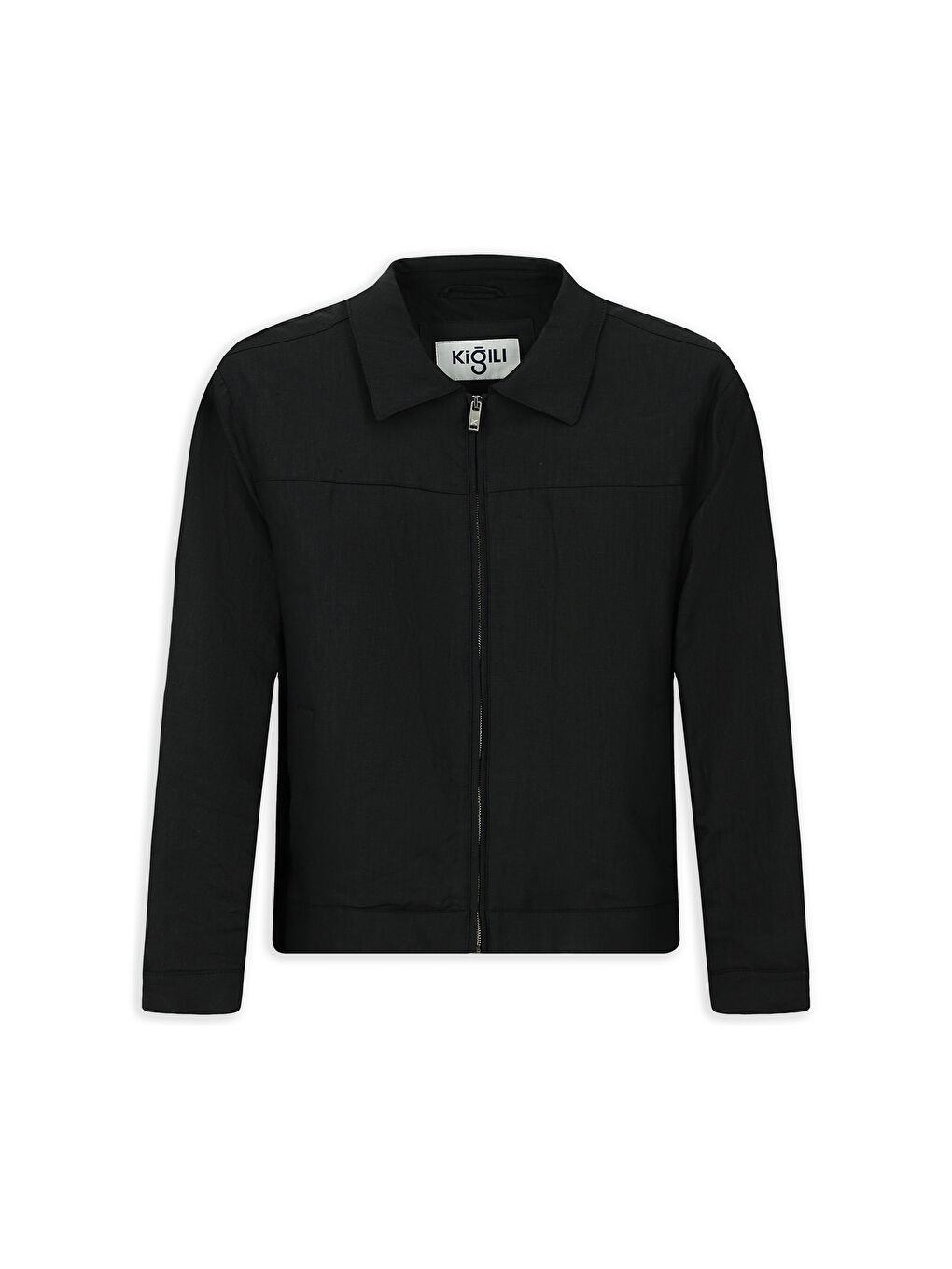 Siyah Mevsimlik Keten Mont-5