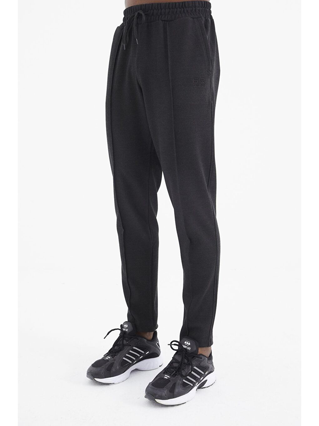 AIR JONES Davin  Kırçıllı Siyah Jogger Erkek Eşofman Alt - 82114 - 4