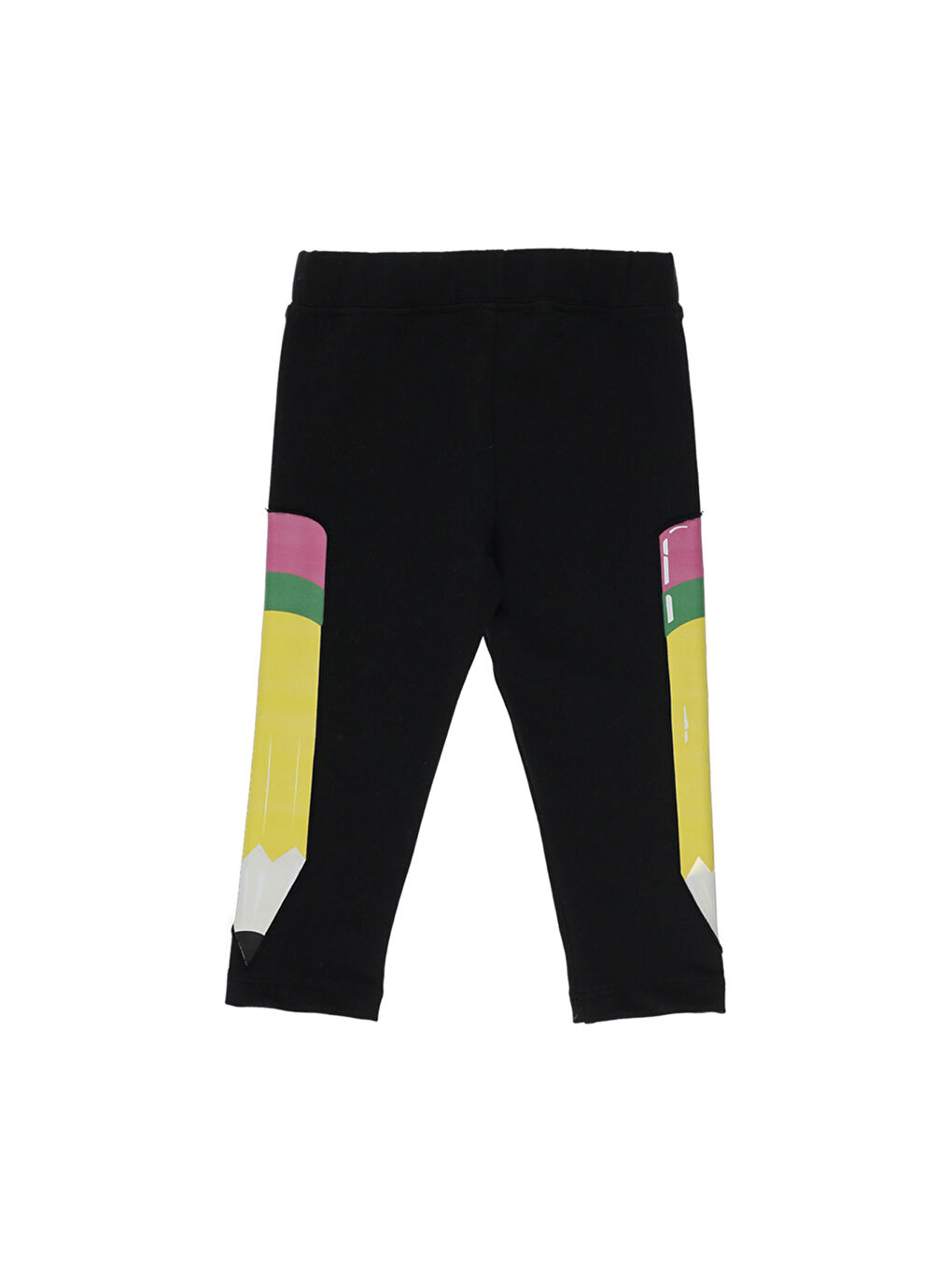 Siyah Kız Çocuk Kalem Baskılı  Tayt-7