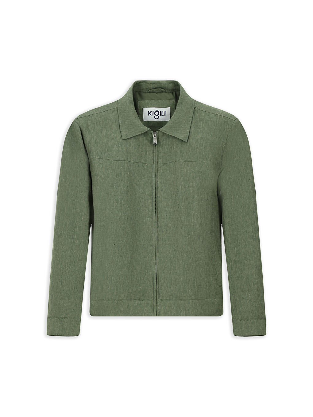 Haki Mevsimlik Keten Mont-4