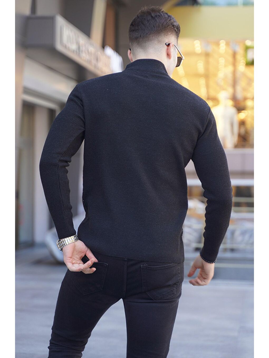 Antrasit Yarım Balıkçı Yaka Triko Kazak 5969-1