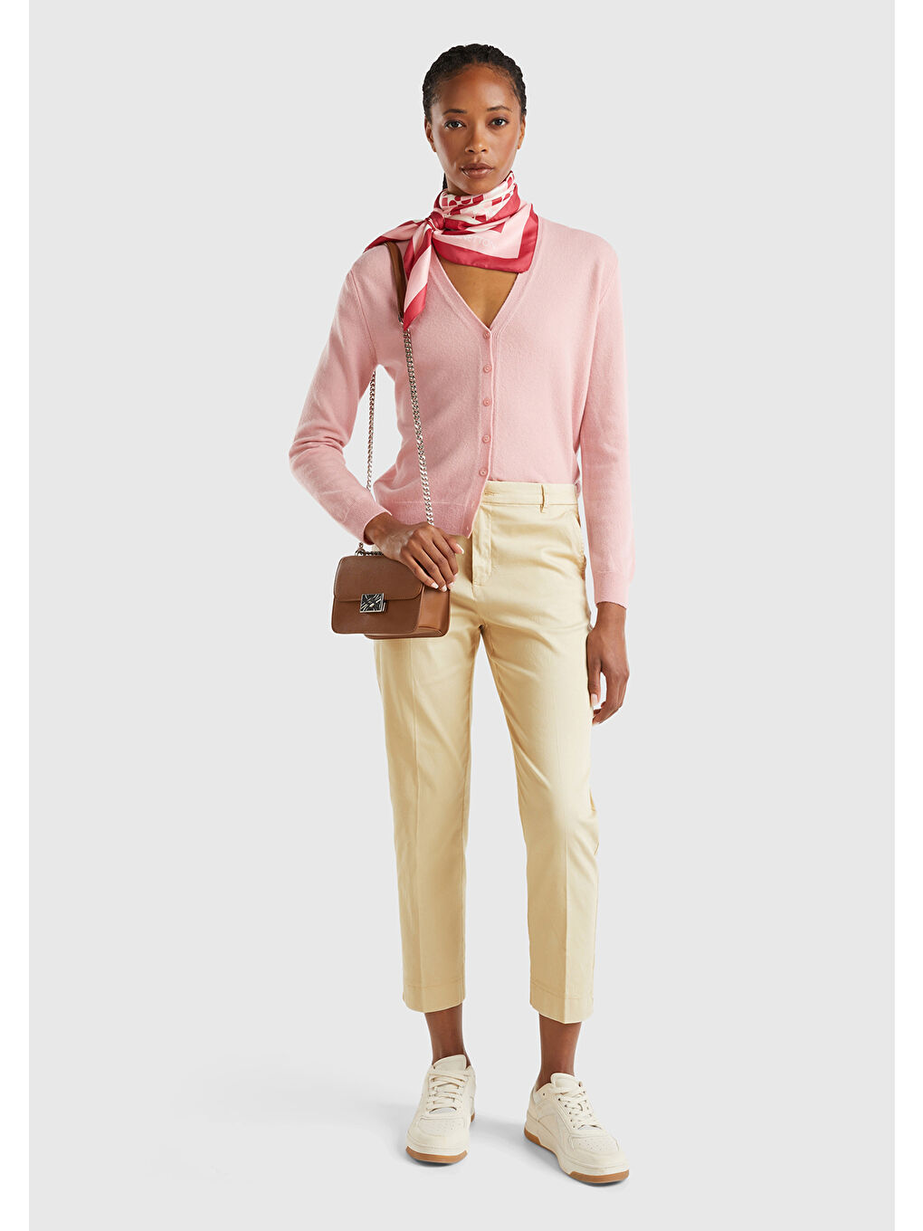 Kadın Bej Mevsimlik Chino Pantolon-4