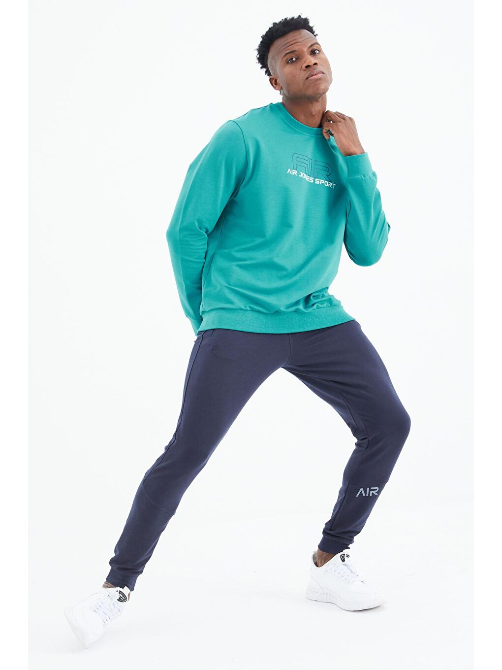 Willy Deniz Yeşili Standart Kalıp Erkek Sweatshirt - 88307-1