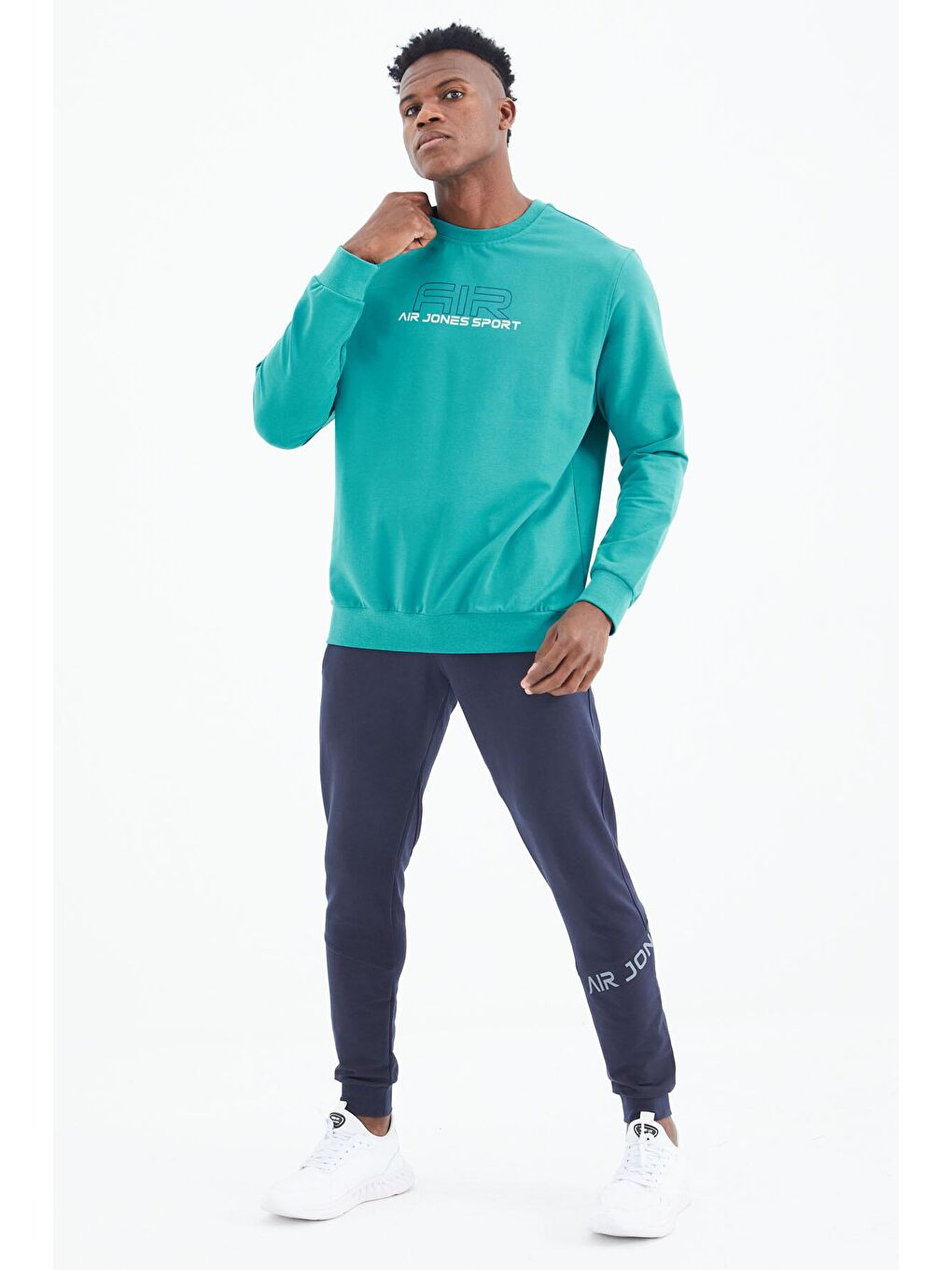 Willy Deniz Yeşili Standart Kalıp Erkek Sweatshirt - 88307-2