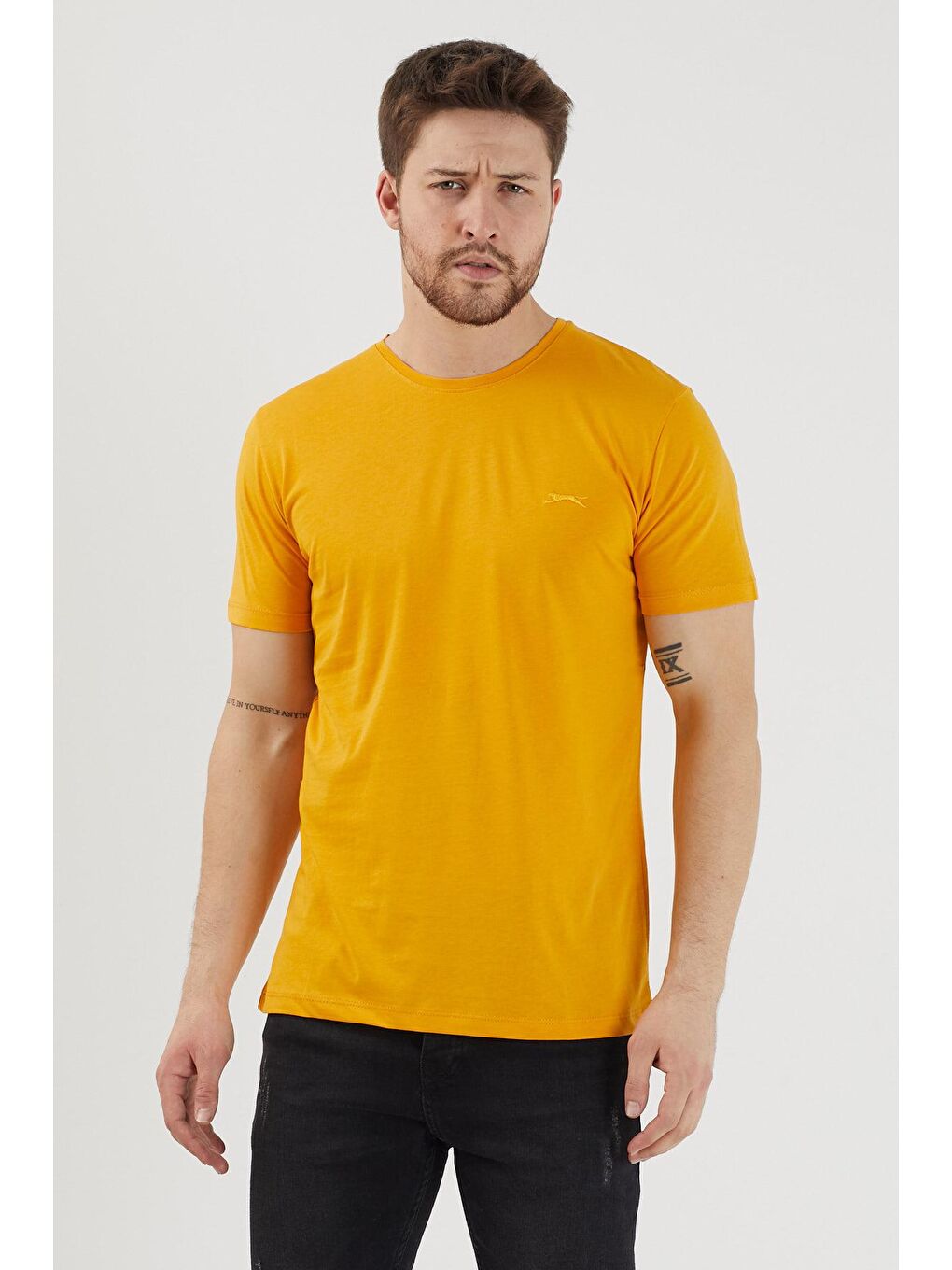 SLAZENGER Hardal Sarı SANDER KTN Erkek T-Shirt Hardal