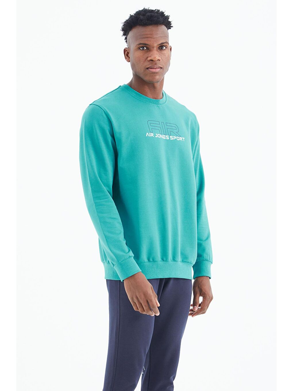 Willy Deniz Yeşili Standart Kalıp Erkek Sweatshirt - 88307-4