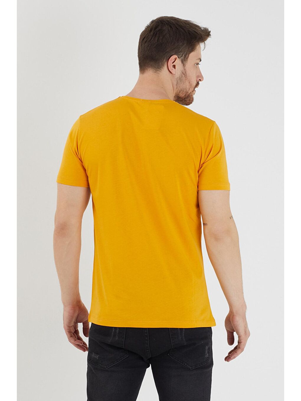 SLAZENGER Hardal Sarı SANDER KTN Erkek T-Shirt Hardal - 3