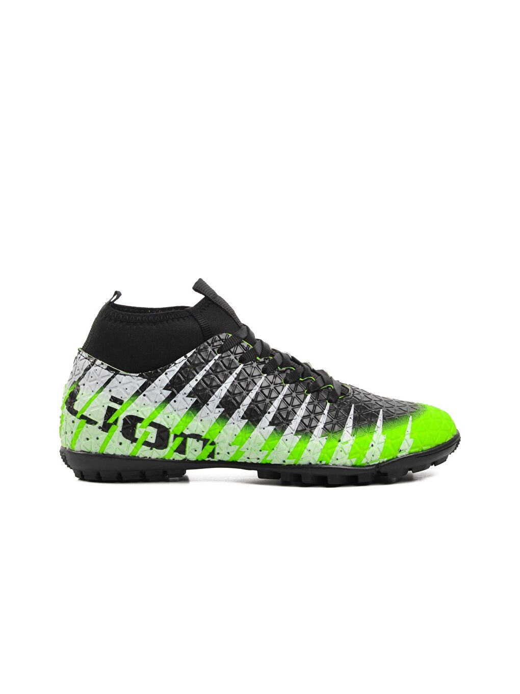 Yeşil-Siyah Erkek Çoraplı Halı Saha Ayakkabısı 1453