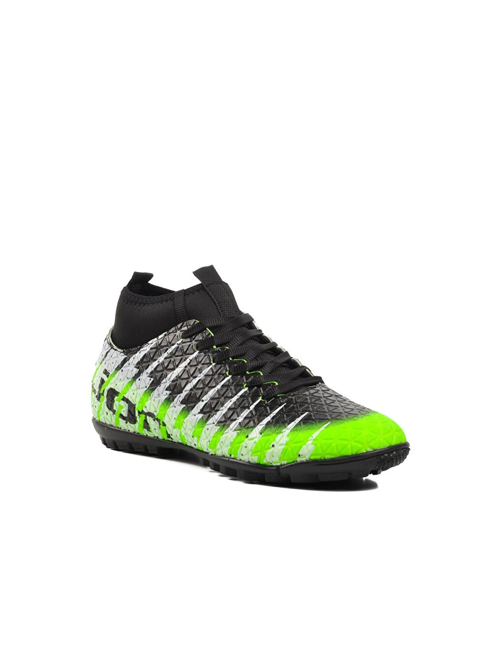 Yeşil-Siyah Erkek Çoraplı Halı Saha Ayakkabısı 1453-2
