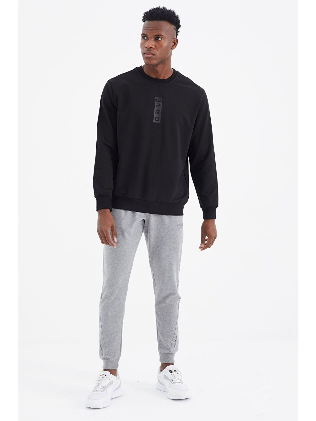 AIR JONES Leroy Siyah O Yaka Erkek Sweatshirt - 88306 - 4