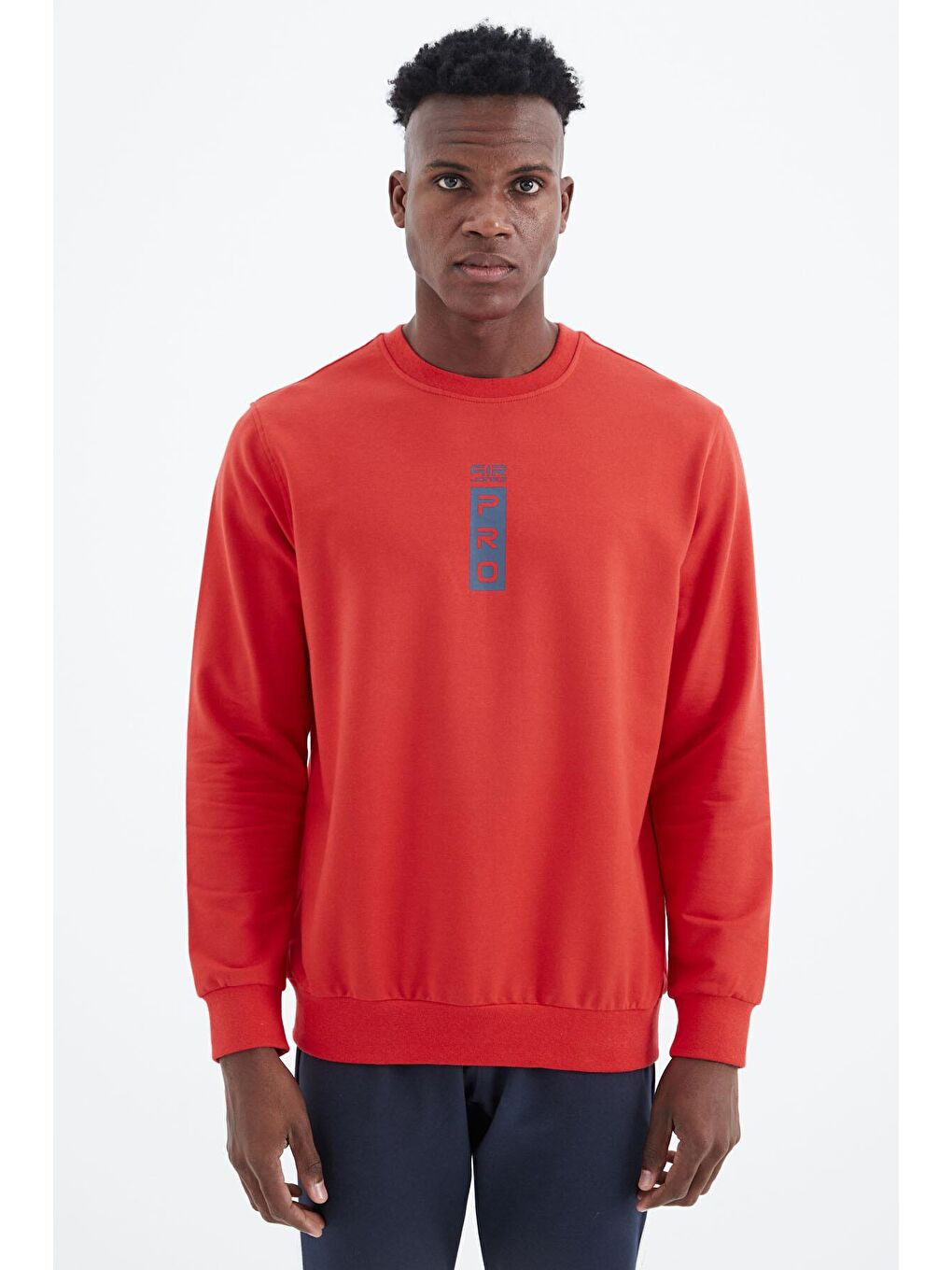 AIR JONES Kırmızı Leroy Fiesta O Yaka Erkek Sweatshirt - 88306