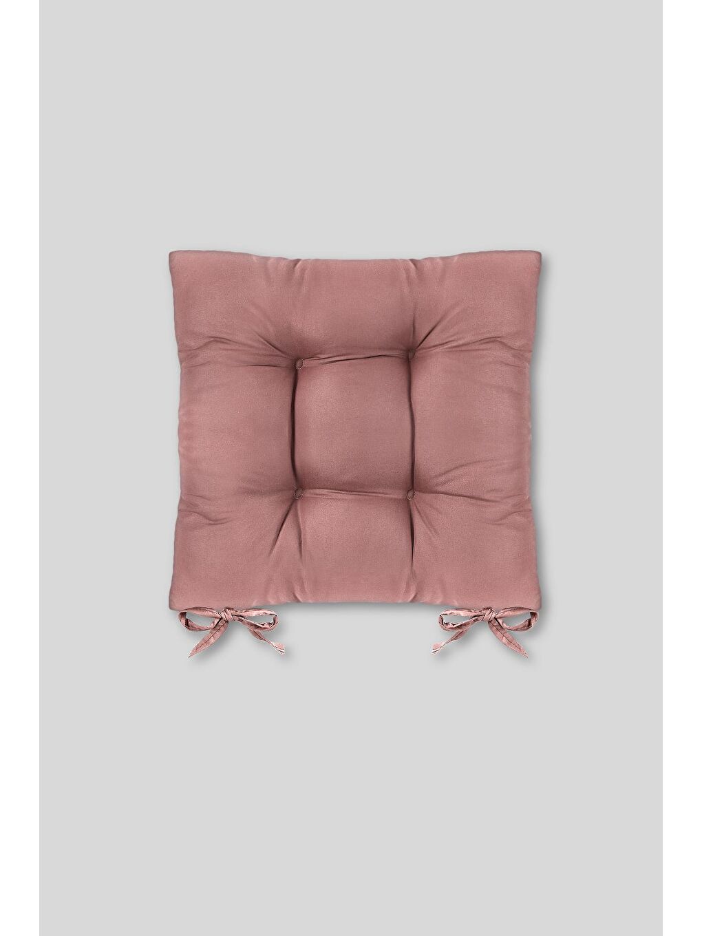 Puf Yumuşak Sandalye Minderi 4 Kapitoneli 42x42 Cm Pembe