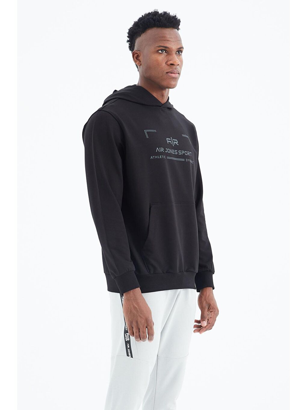 AIR JONES Galvin Siyah Kapüşonlu Erkek Sweatshirt - 88304 - 4