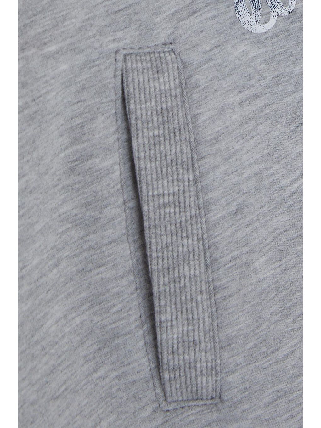 Erkek Çocuk Sweatshirt Yazı Baskılı Cepli Açık Gri Melanj (5-10 Yaş)-3