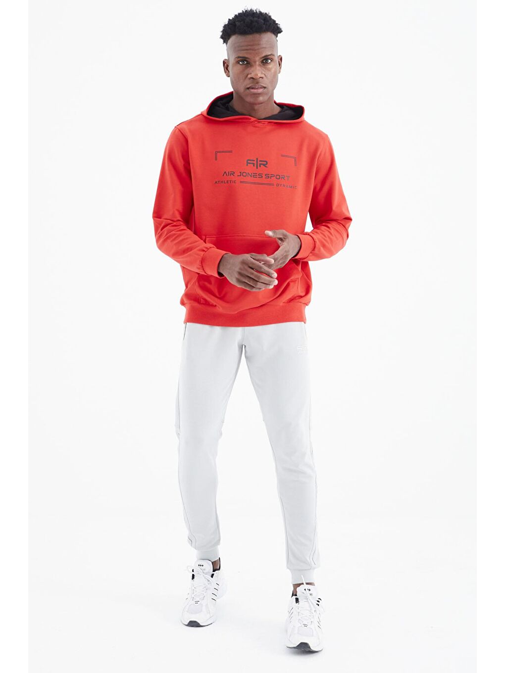 AIR JONES Kırmızı Galvin Fiesta Kapüşonlu Erkek Sweatshirt - 88304 - 3