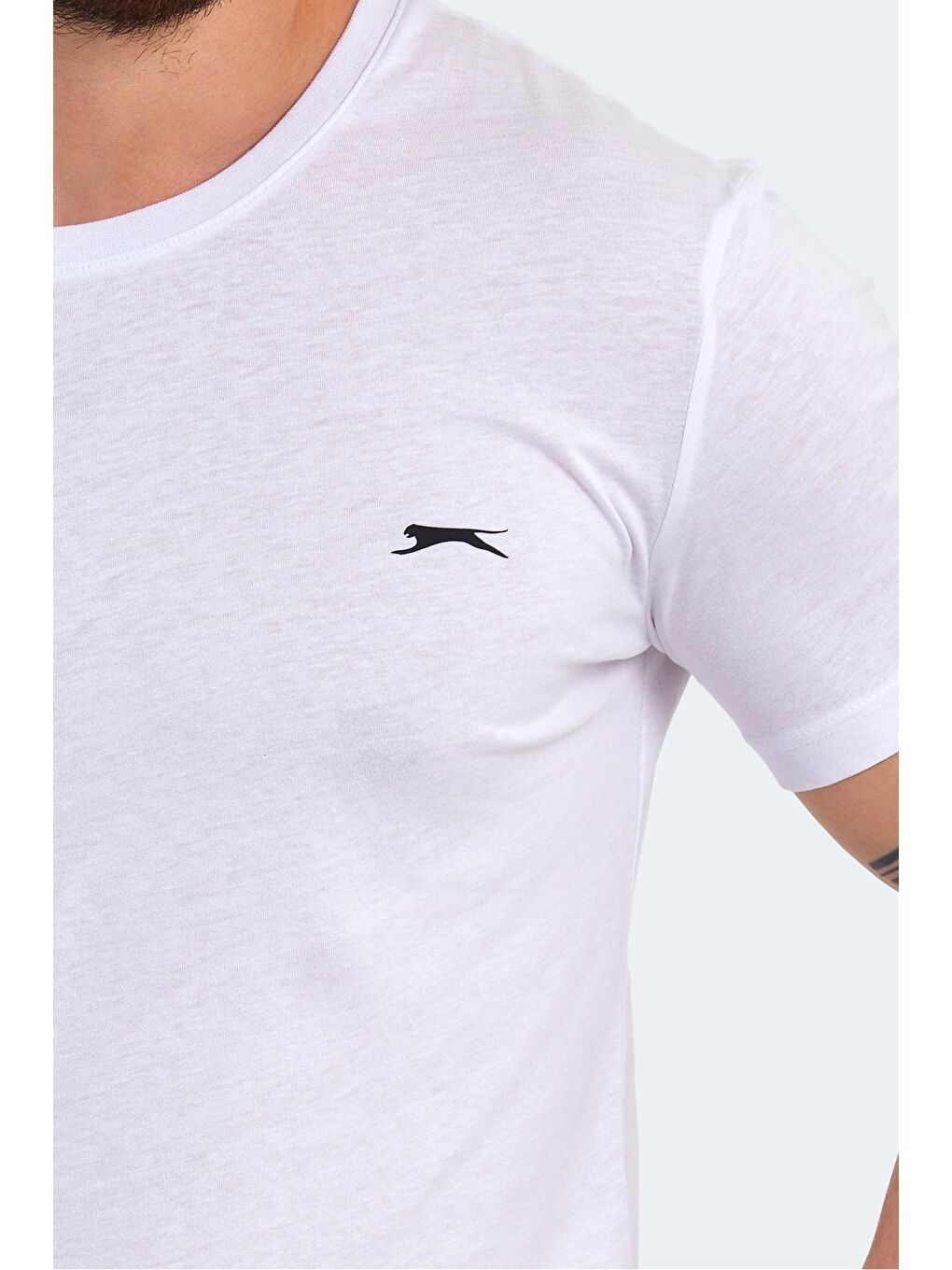 SANDER KTN Erkek %100 Pamuk Tişört Beyaz-3