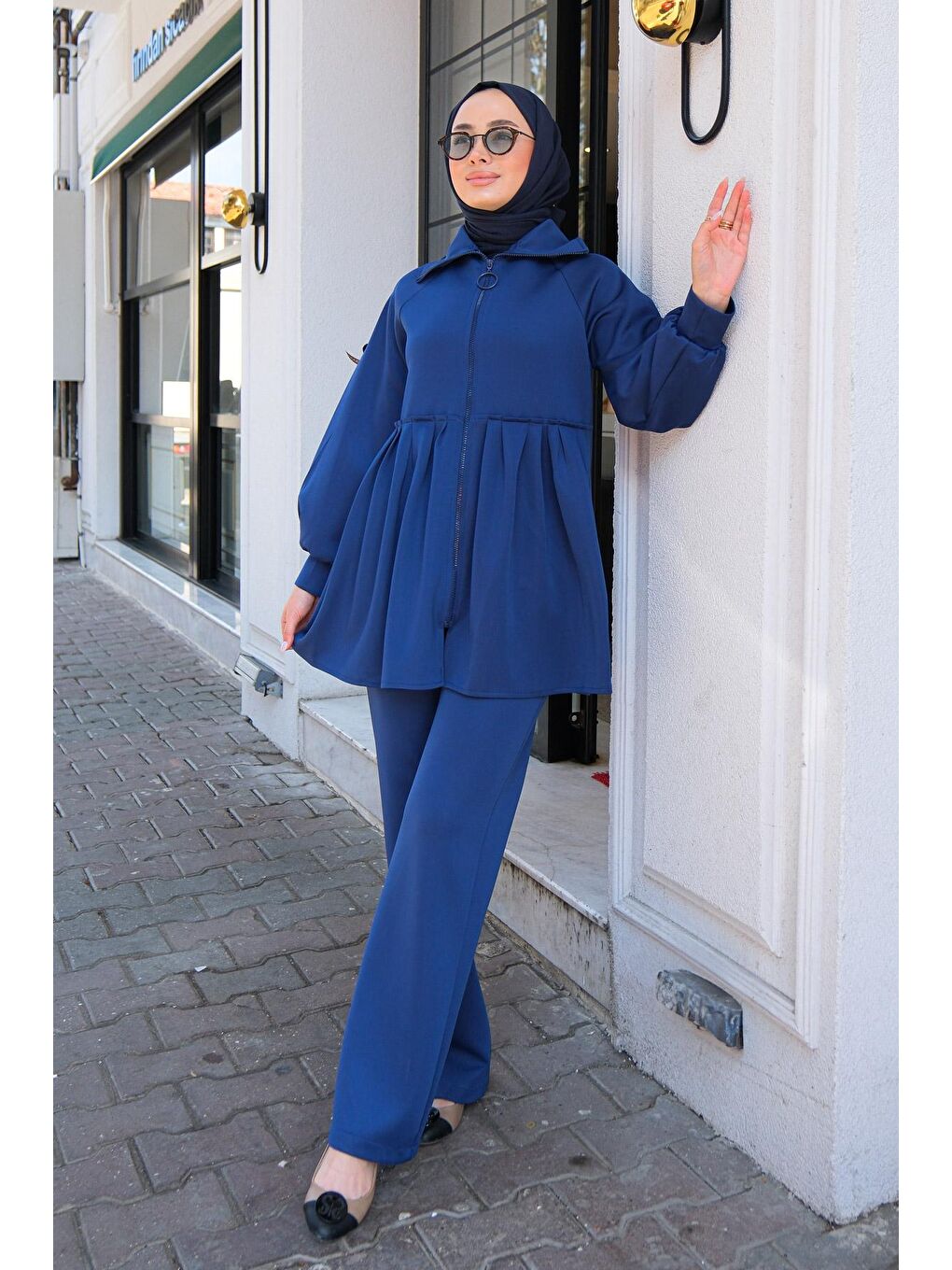 Kadın İkili Scuba Takım Mavi-1