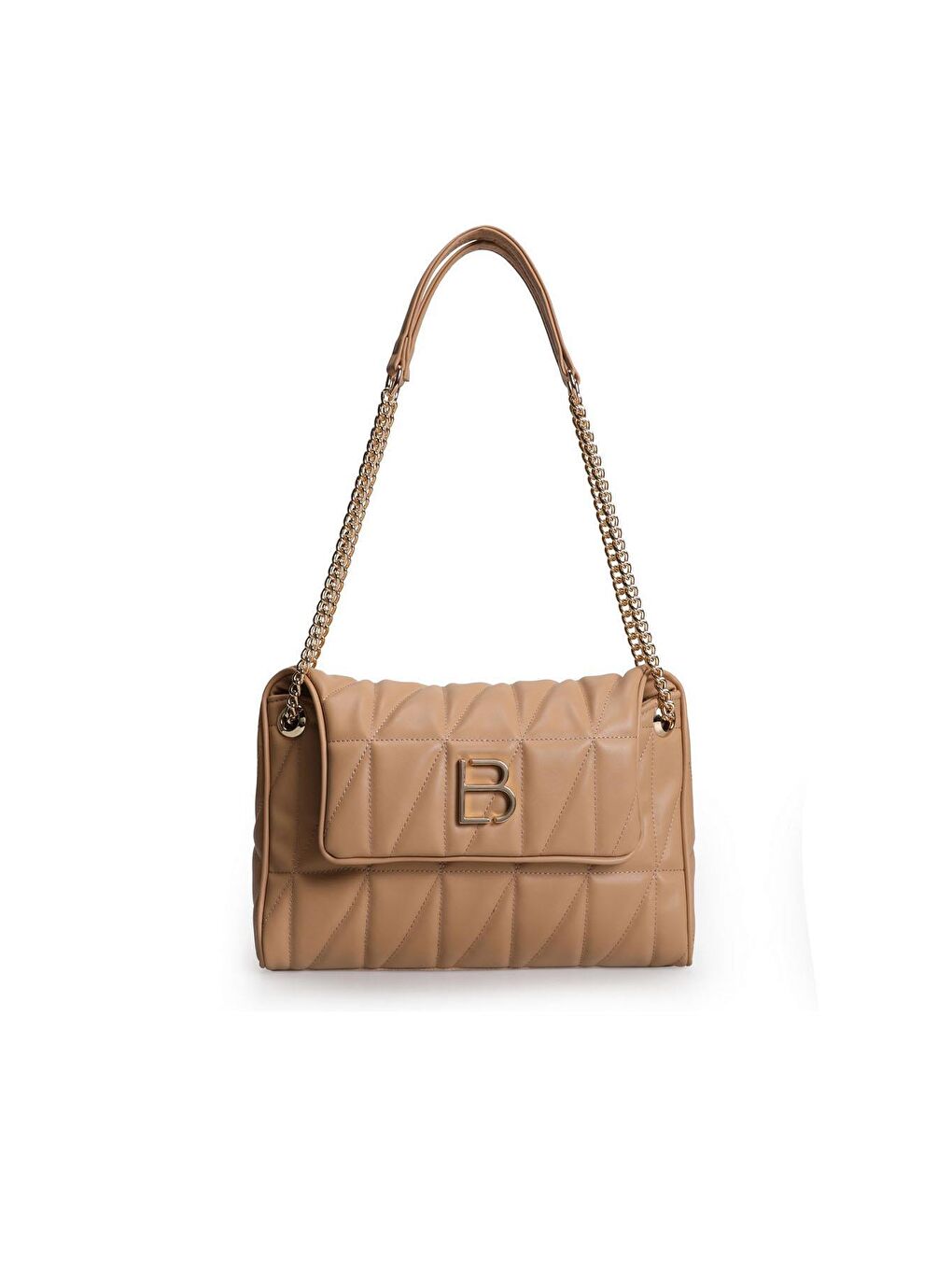 Gri Desenli Zincir Askılı Kadın El ve Omuz Çantası-5