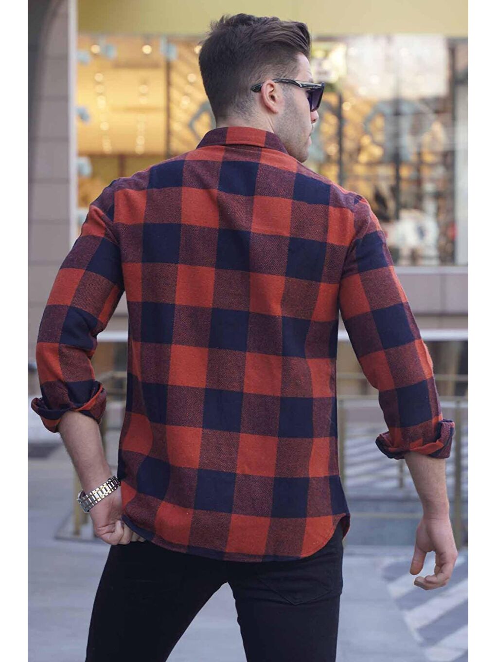 Kahverengi Ekoseli Kiremit Oduncu Gömlek 4664-3