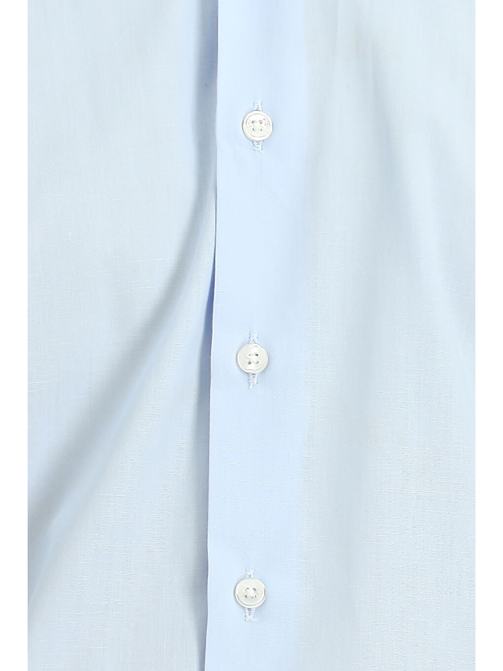 Mavi Uzun Kol Slim Fit Dar Kesim Klasik Manşetli Pamuk Gömlek-4
