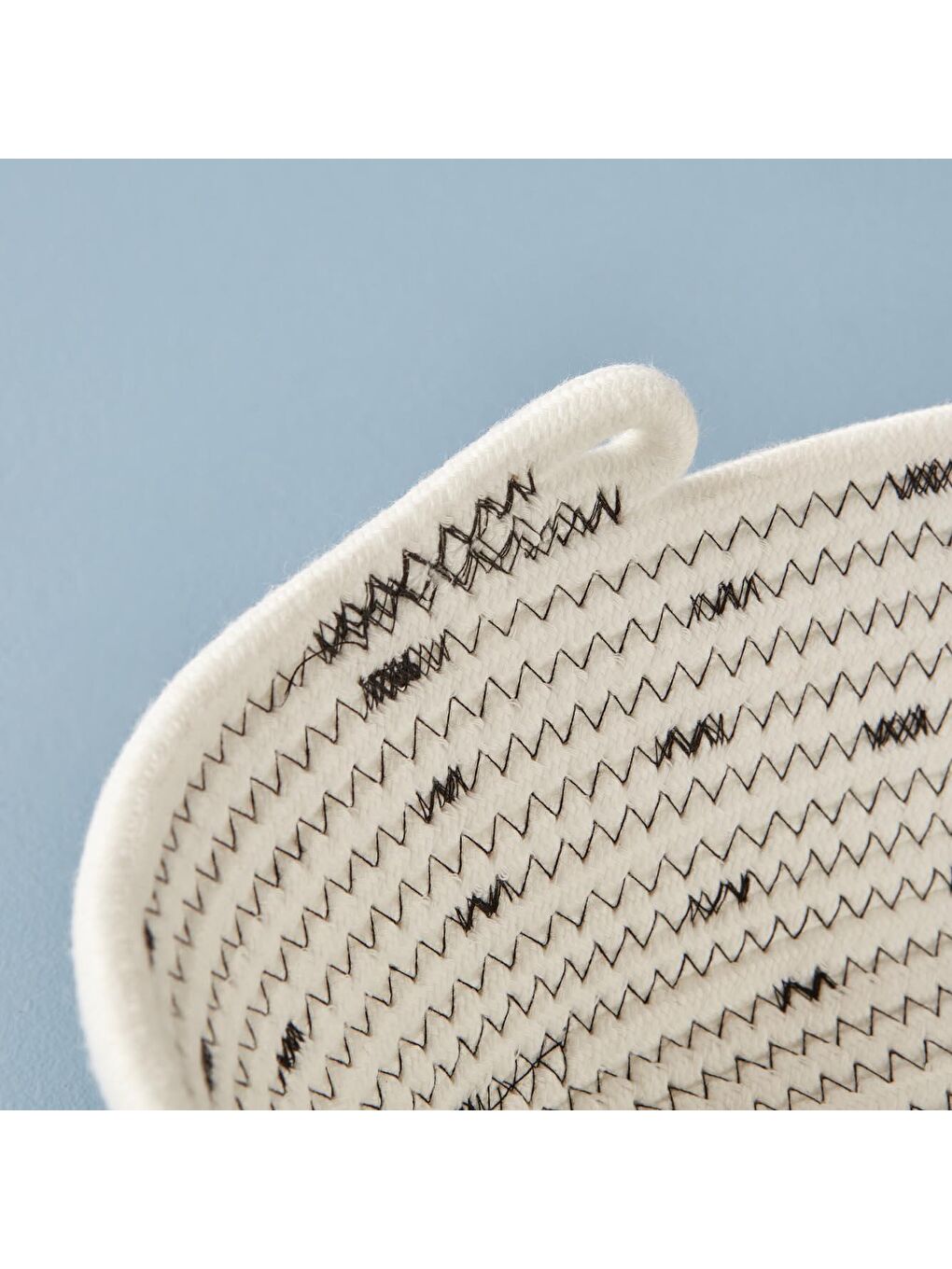 Maroon Pamuklu Dekoratif Sele Sepet Beyaz-1