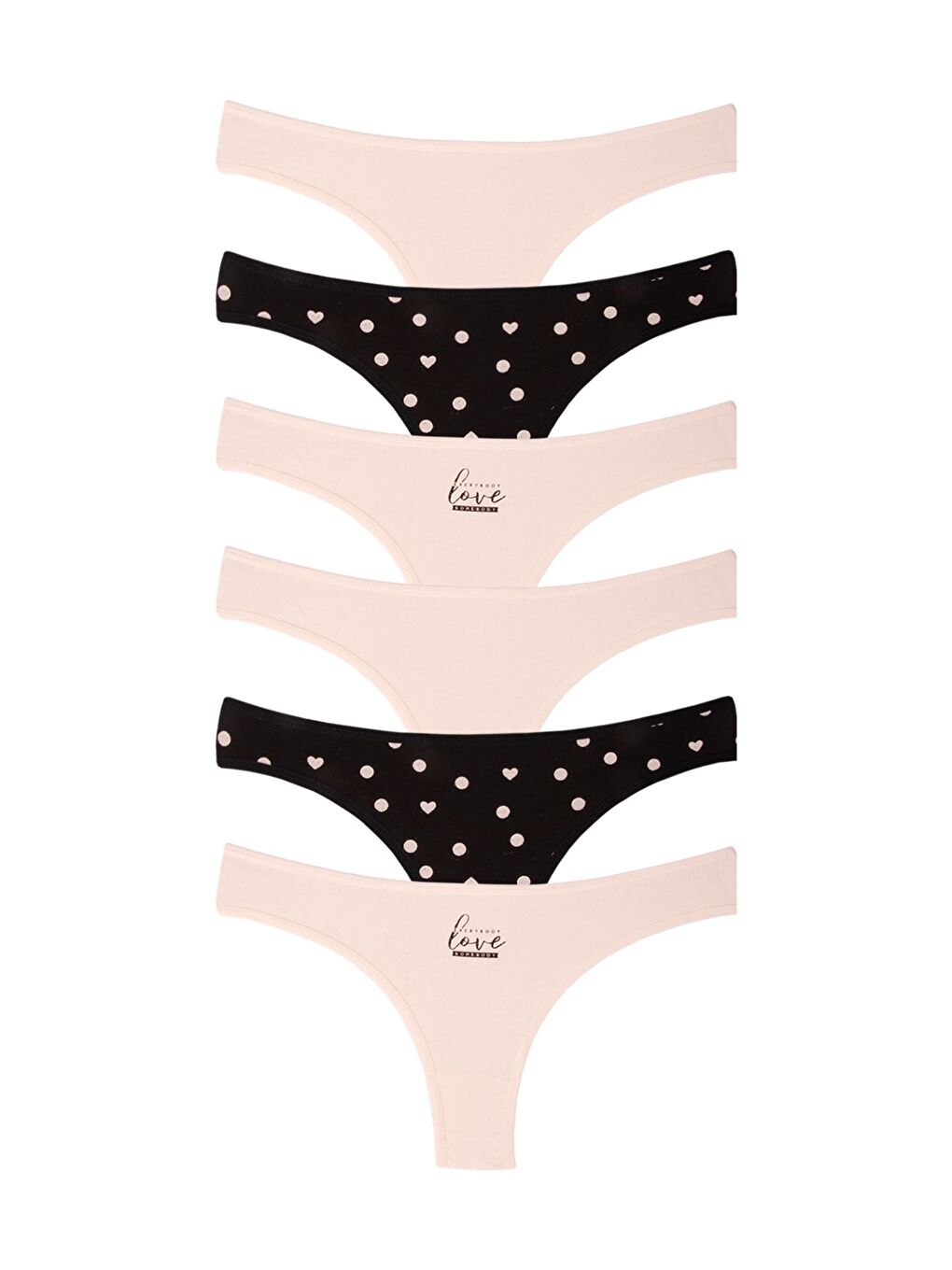 Karışık Kadın Brazilian Külot 6'LI Paket