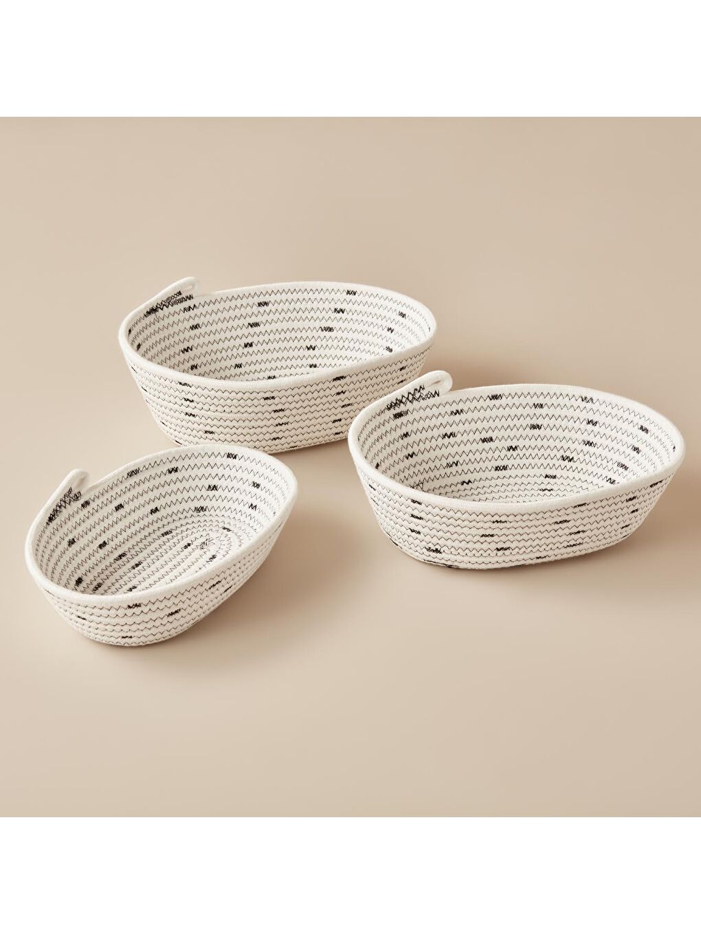 Maroon Pamuklu Dekoratif Sele Sepet Beyaz-2