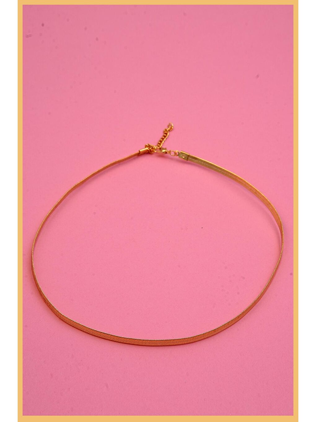 Sarı Altın Kaplama İtalyan Zincir Kolye-1