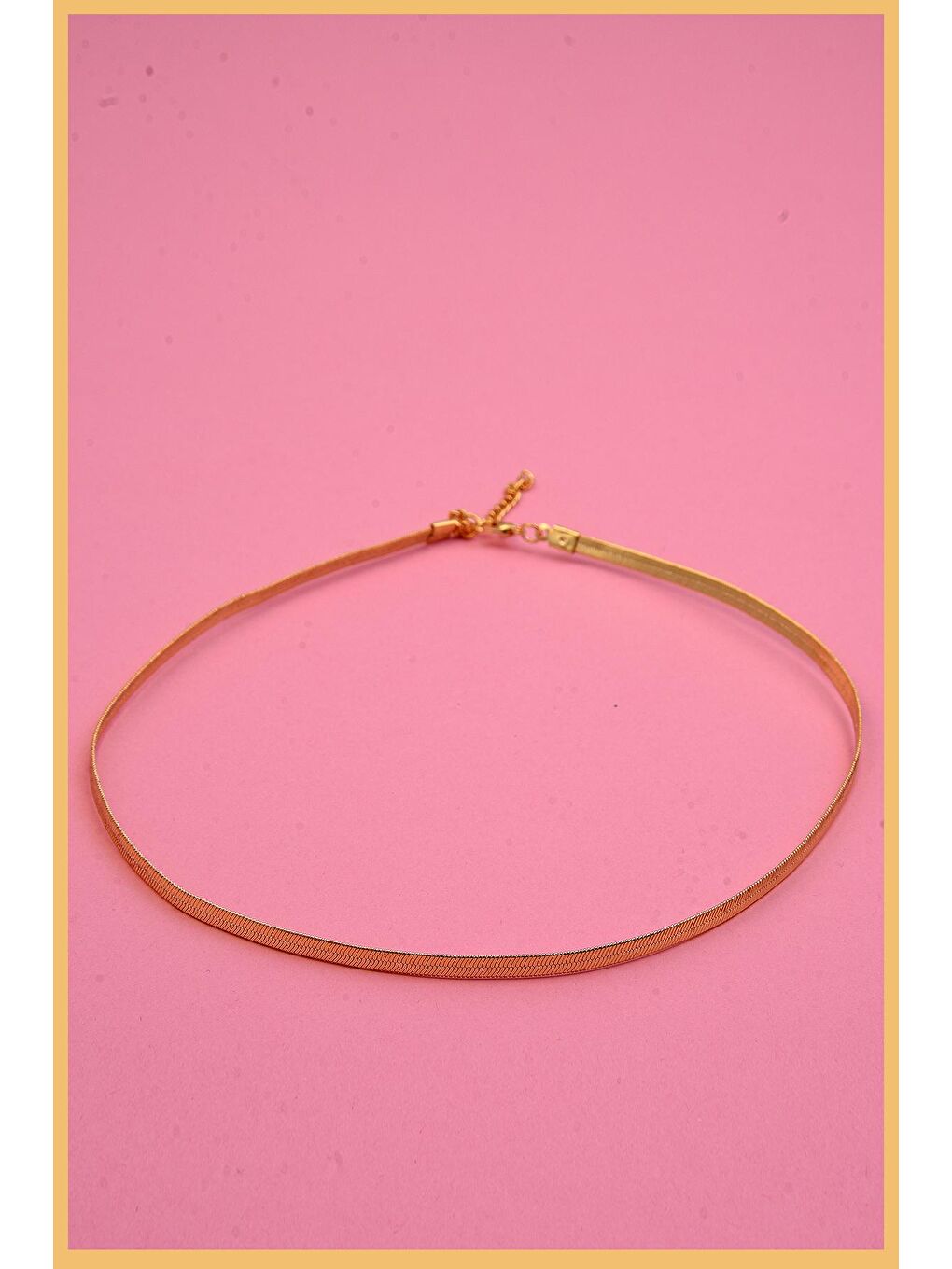 Sarı Altın Kaplama İtalyan Zincir Kolye-2