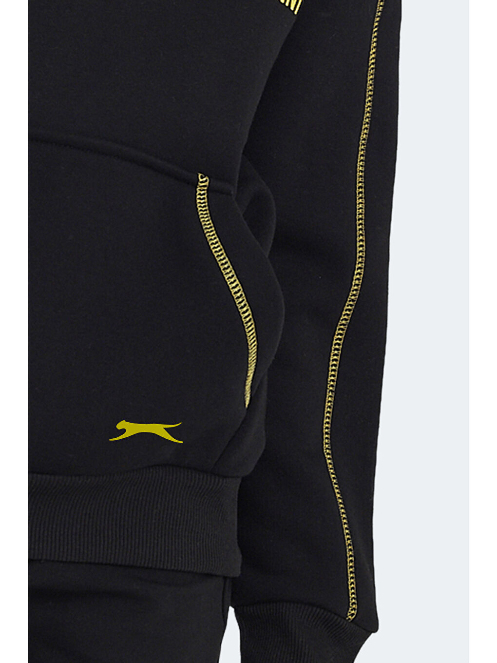 LEVON Unisex Çocuk Kapüşonlu Cepli Siyah Sweatshirt-4