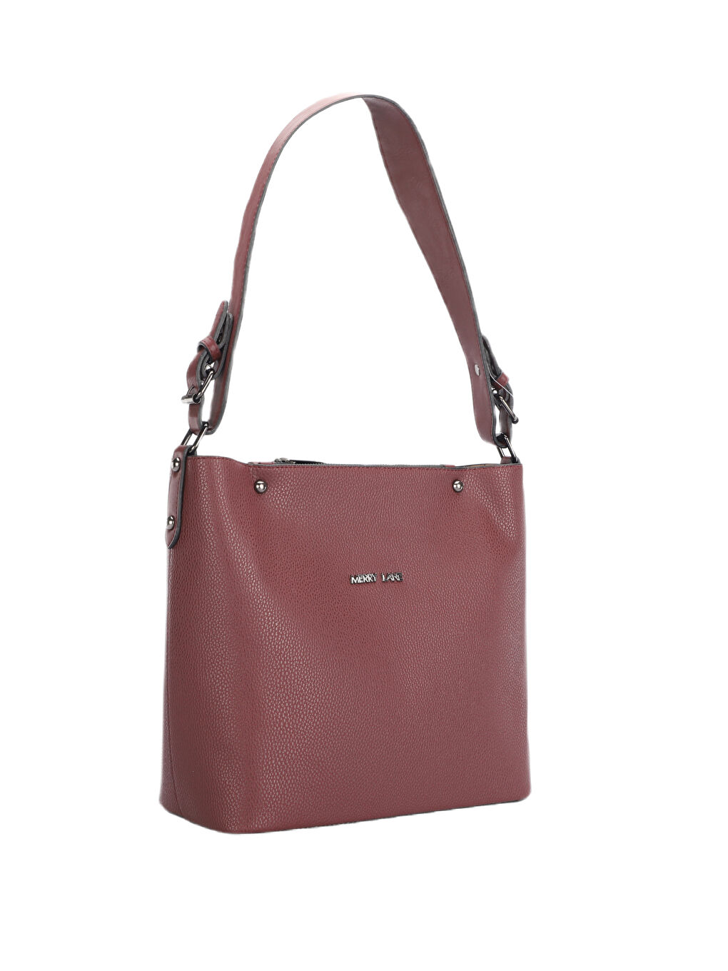 PALERMO NATUREL Kadın Bordo Omuz Çantası-2