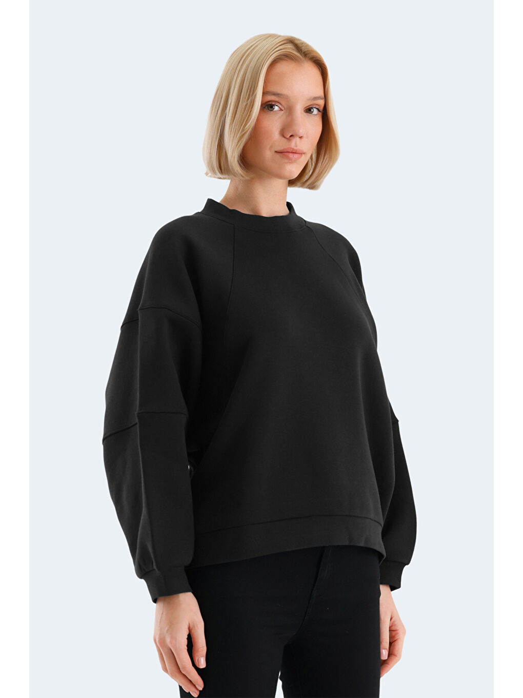 VIA Kadın Siyah Sweatshirt-5