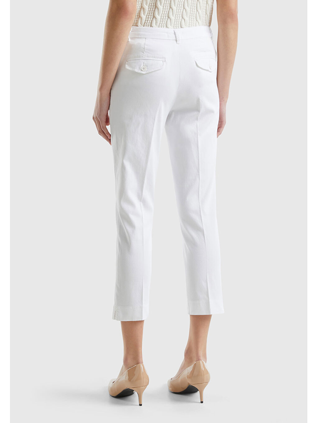 Kadın Beyaz Mevsimlik Chino-2