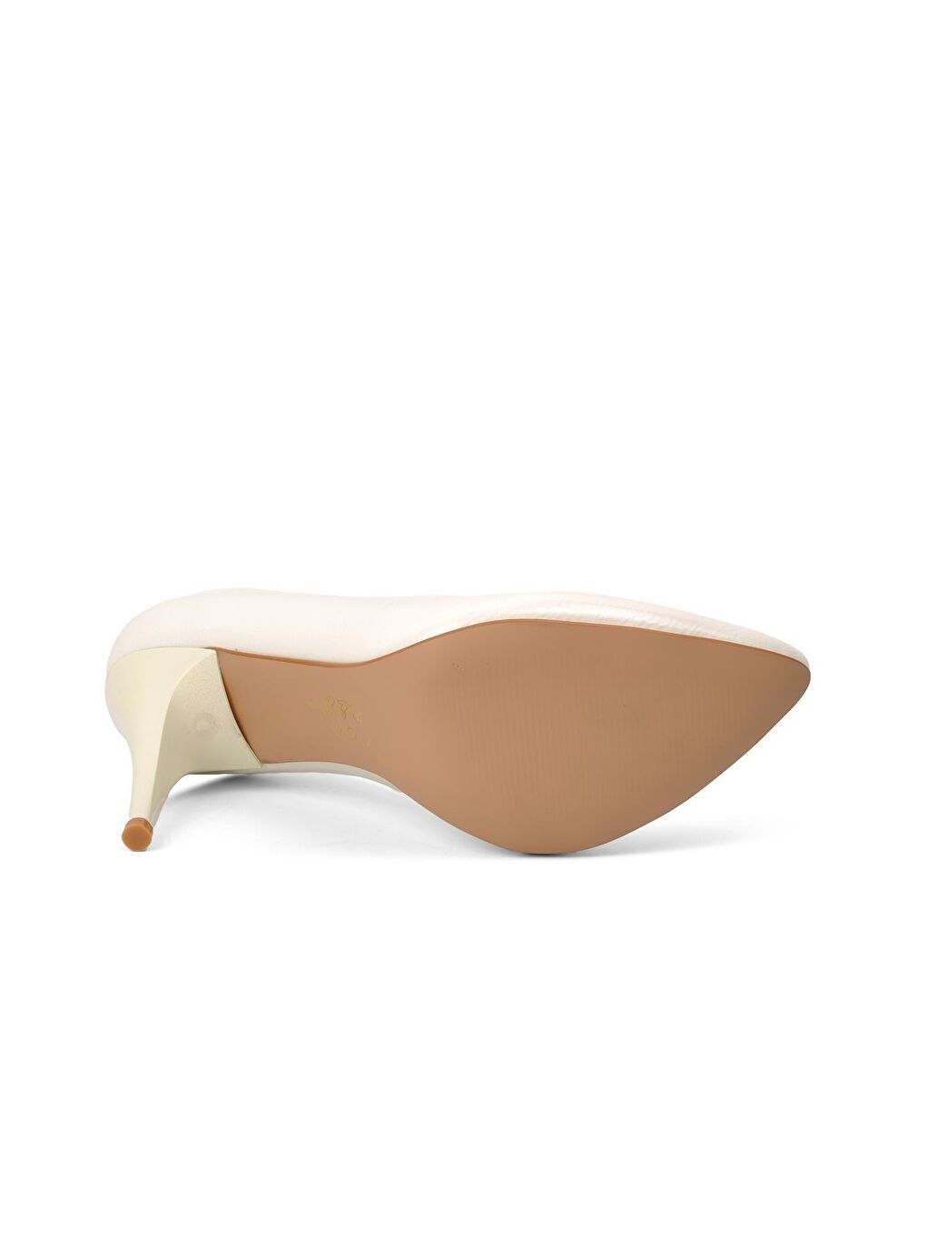 Beyaz-Kırık Rugan Kadın Topuklu Ayakkabı 100-4