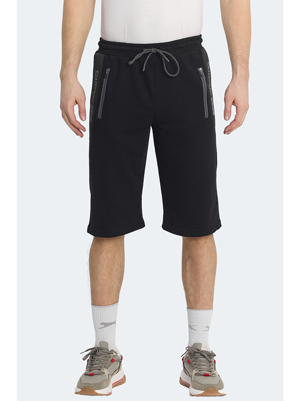 NEACEL Erkek Cepli Kapri Siyah Şort-1