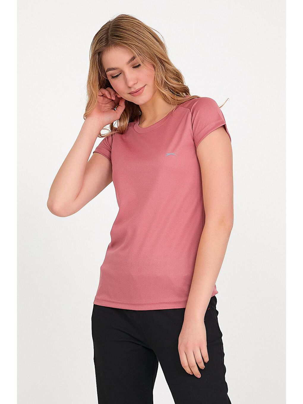 Pembe RELAX Kadın Kısa Kol Tişört Gül-1