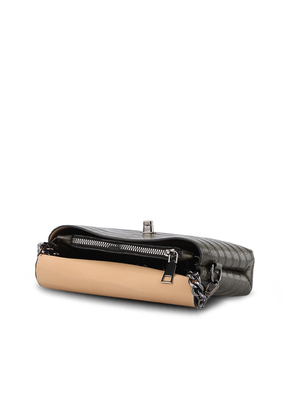 TORINO KROKO Kadın Haki Omuz Çantası-3