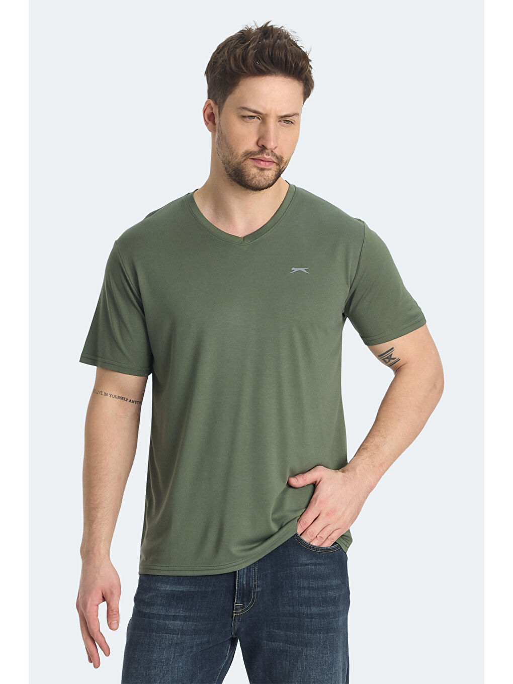 KRAKKER Erkek Haki Tişört-4