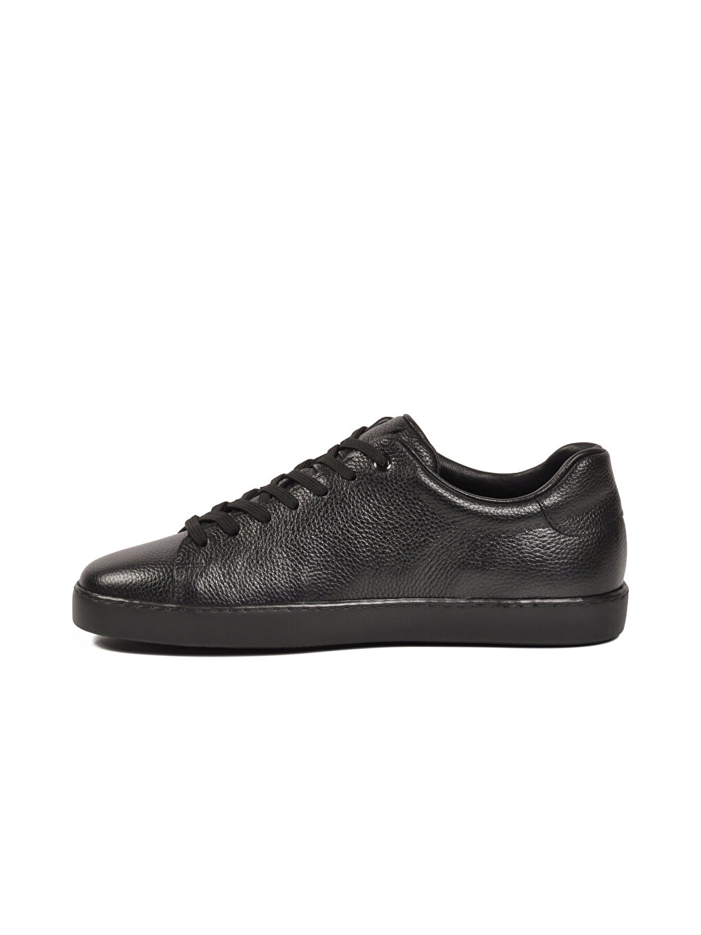 Siyah Floter Büyük Numara Hakiki Deri Erkek Casual Ayakkabı Sneaker 751m21 M-1