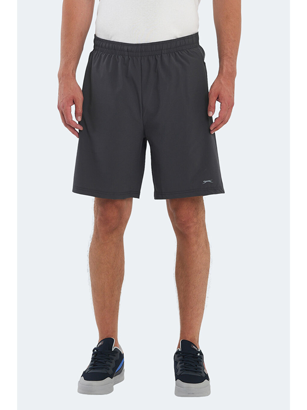 Gri Beli Lastikli Erkek Şort-1