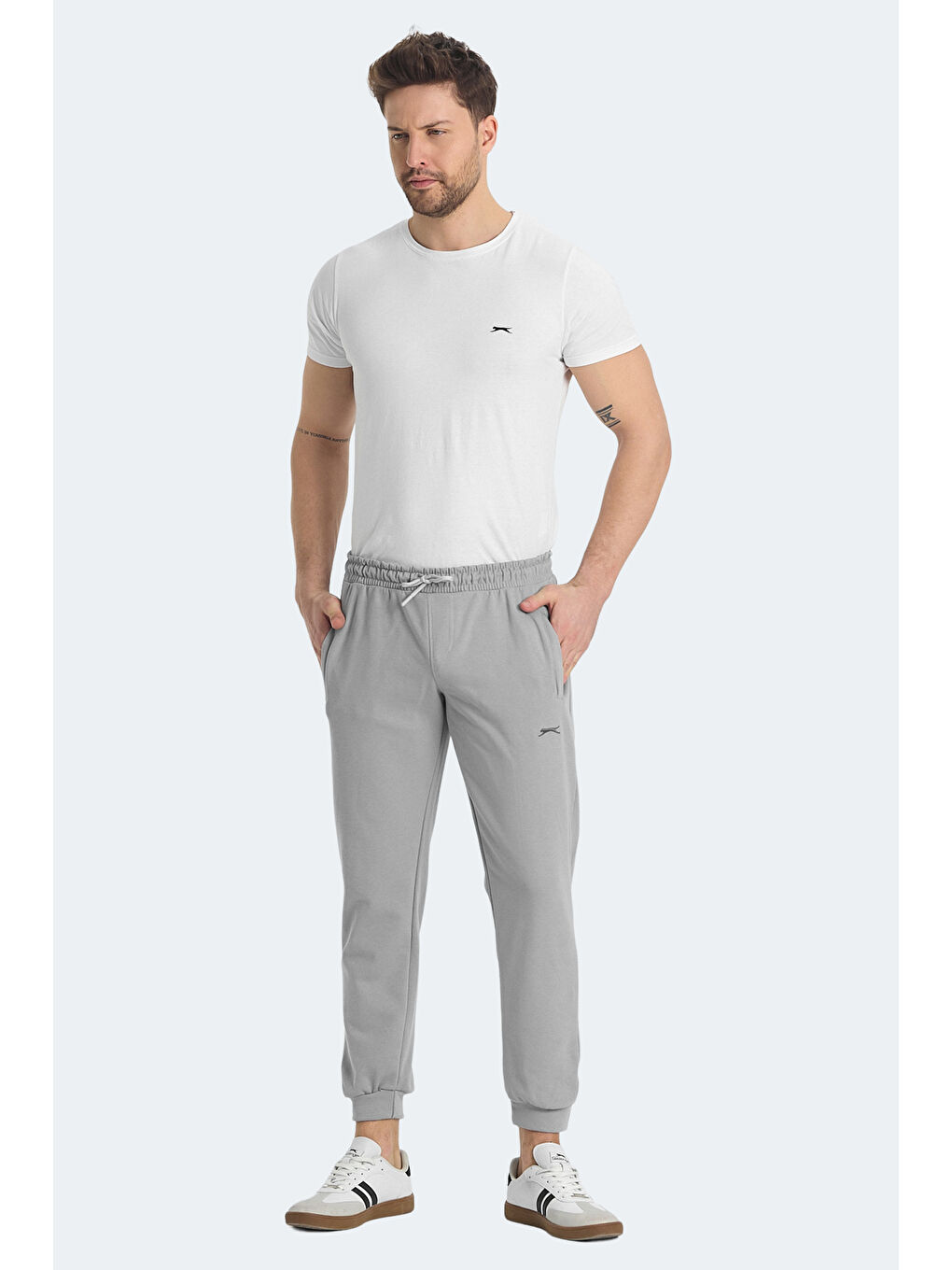 KISHA IN Erkek Cepli Dar Paça Gri Eşofman Altı-4