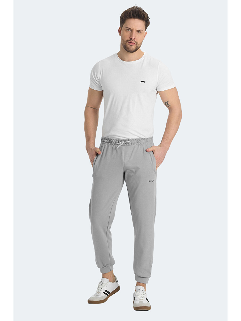 KISHA IN Erkek Cepli Dar Paça Gri Eşofman Altı-6