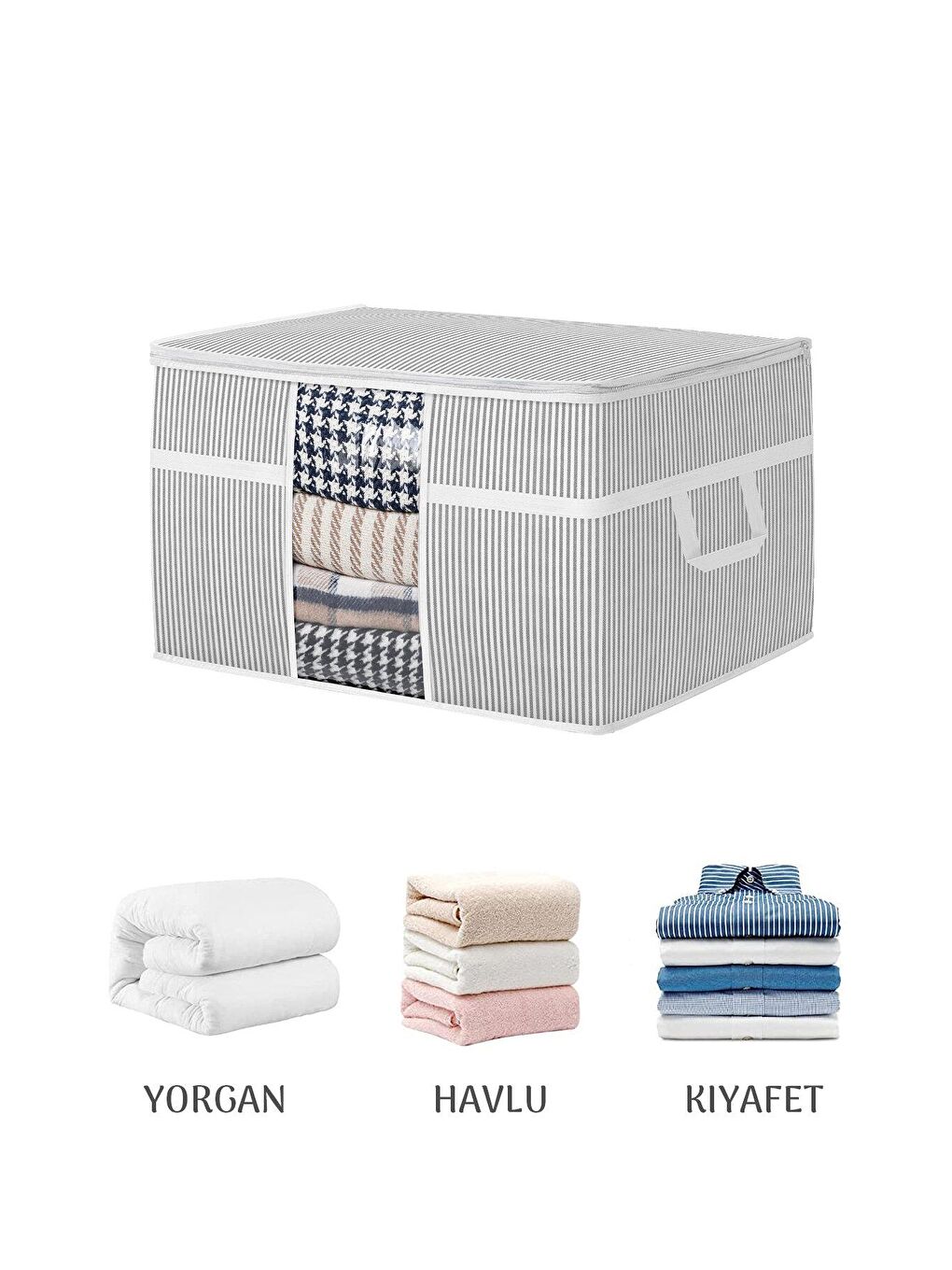 Gri 7'li Mega Boy Pencereli Yorgan Hurcu-1