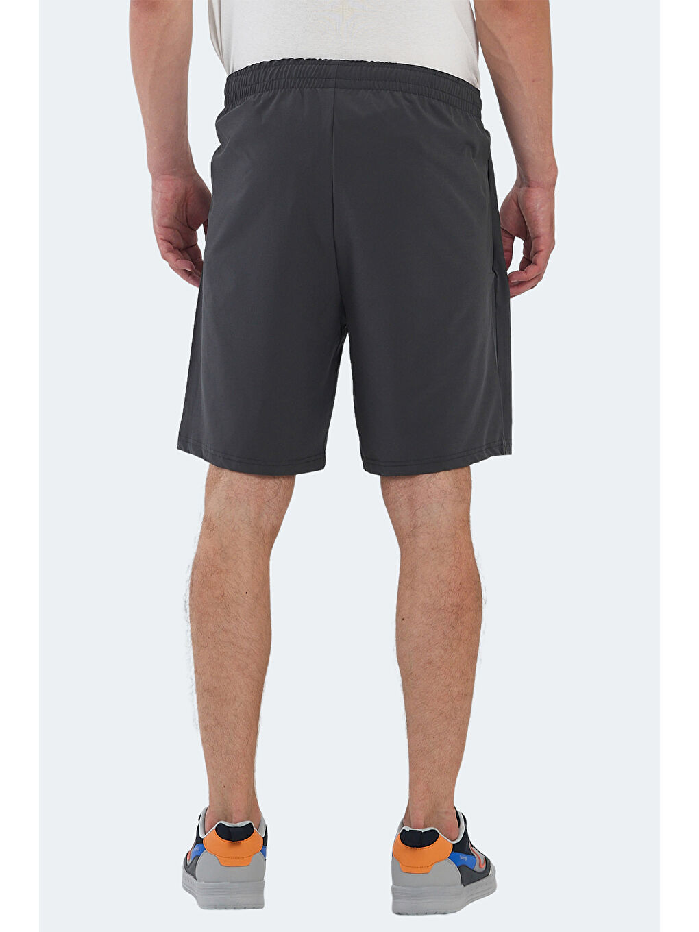 Gri Beli Lastikli Erkek Şort-5