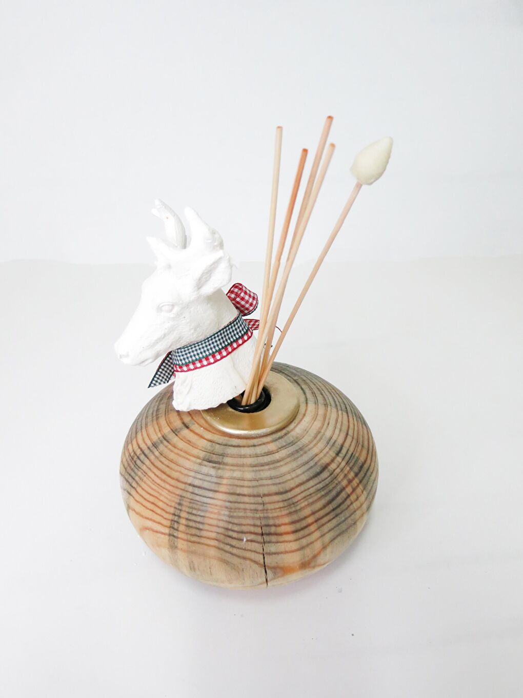 Kahverengi Venge Masif Ahşap Geyik Seramik Taş Çubuklu Spice Orange Oda Kokusu-2