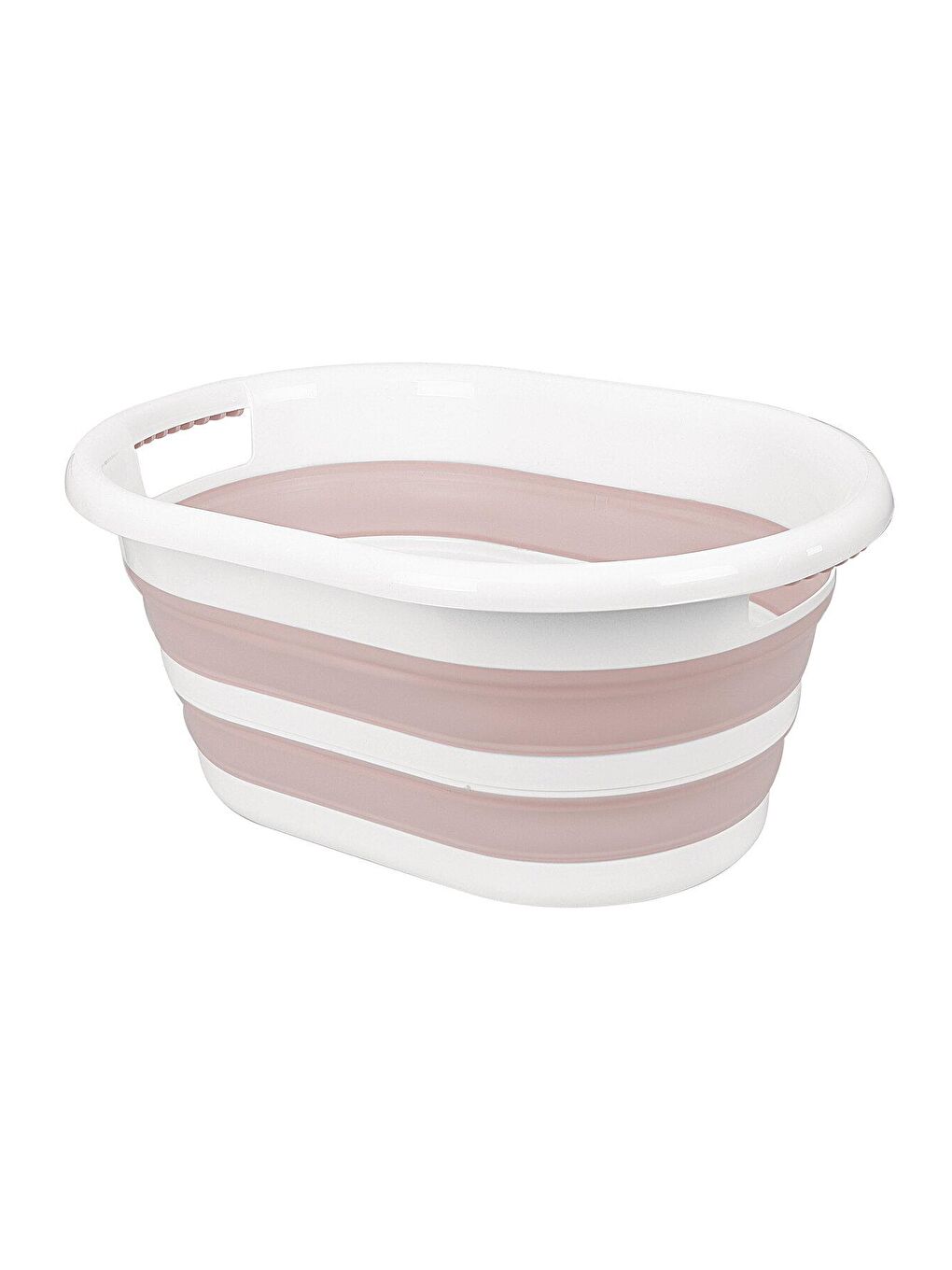 Pembe Katlanabilir Silikon Çamaşır Sepeti-2